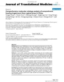 báo cáo hóa học: Comprehensive molecular etiology analysis of nonsyndromic hearing impairment from typical areas in China