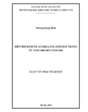 Luận văn Thạc sĩ Lịch sử: Biến đổi kinh tế, xã hội làng gốm Bát Tràng từ năm 1986 đến năm 2016