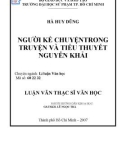 Luận văn Thạc sĩ Văn học: Người kể chuyện trong truyện và tiểu thuyết Nguyễn Khải