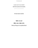 TIỂU LUẬN : PHỤ GIA CHO LPG