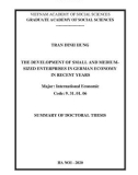 Summary of Doctoral thesis international Economic: The development of small and mediumsized enterprises in german economy in recent years