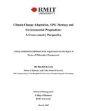 Doctoral thesis of Philosophy: Climate change adaptation, MNC strategy and environmental pragmatism: A cross-country perspective