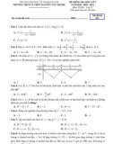 Đề kiểm tra học kì 1 môn Toán lớp 12 năm học 2020-2021 – Trường THCS và THPT Nguyễn Tất Thành (Mã đề 187)