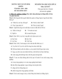 Đề thi học kì 2 môn Lịch sử lớp 10 năm 2019-2020 có đáp án - Trường THPT Nguyễn Bỉnh Khiêm