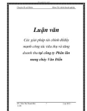 Luận văn: Các giải pháp tài chính để đẩy mạnh công tác tiêu thụ và tăng doanh thu tại công ty Phân lân nung chảy Văn Điển