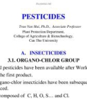 Báo cáo nghiên cứu khoa học PESTICIDES 