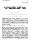 Báo cáo khoa học: Genetic markers for Prunus avium L. 2. Clonal identifications and discrimination from P cerasus and P cerasus x P avium