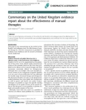 Báo cáo y học: Commentary on the United Kingdom evidence report about the effectiveness of manual therapies