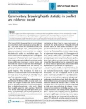 Báo cáo y học: Commentary: Ensuring health statistics in conflict are evidence-base