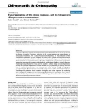 Báo cáo y học: The organisation of the stress response, and its relevance to chiropractors: a commentary