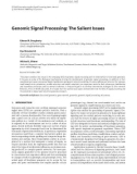 Báo cáo hóa học: Genomic Signal Processing: The Salient Issues