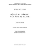 Luận văn Thạc sĩ Toán học: Sự khả vi Fréchet của ánh xạ đa trị