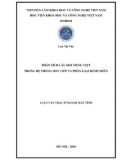 Luận văn thạc sĩ ngành Máy tính: Phân tích câu hỏi tiếng Việt trong hệ thống đón tiếp và phân loại bệnh nhân