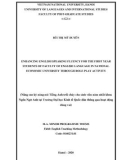 Master thesis English teaching methodology: Enhancing English speaking fluency for the first year students of faculty of english language in national economic university through role play activity