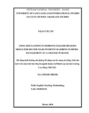 Master minor programme thesis English teaching methodology: Using simulations to improve English speaking skills for second year students majoring in hotel management at a college in Hanoi