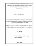 Master minor programme thesis English teaching methodology: An action research project on enhancing student’s awareness of british culture in speaking lessons at a secondary school in Quang Binh