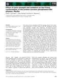 Báo cáo khoa học: Effect of ionic strength and oxidation on the P-loop conformation of the protein tyrosine phosphatase-like phytase, PhyAsr