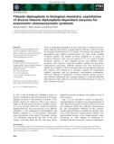 Báo cáo khoa học: Thiamin diphosphate in biological chemistry: exploitation of diverse thiamin diphosphate-dependent enzymes for asymmetric chemoenzymatic synthesis