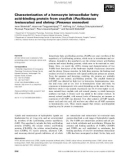 Báo cáo khoa học: Characterization of a hemocyte intracellular fatty acid-binding protein from crayﬁsh (Pacifastacus leniusculus) and shrimp (Penaeus monodon)