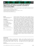 Báo cáo khoa học: Recombinant expression of an insulin-like peptide 3 (INSL3) precursor and its enzymatic conversion to mature human INSL3