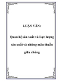 LUẬN VĂN: Quan hệ sản xuất và Lực lượng sản xuất và những mâu thuẫn giữa chúng