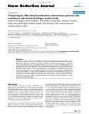 báo cáo khoa học: Tampering by office-based methadone maintenance patients with methadone take home privileges: a pilot study