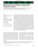 Báo cáo khoa học: Hyperefﬁcient PrPSc ampliﬁcation of mouse-adapted BSE and scrapie strain by protein misfolding cyclic ampliﬁcation technique