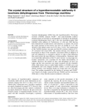 Báo cáo khoa học: The crystal structure of a hyperthermostable subfamily II isocitrate dehydrogenase from Thermotoga maritima