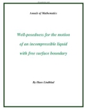 Đề tài Well-posedness for the motion of an incompressible liquid with free surface boundary 