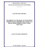 Luận văn Thạc sĩ Kinh tế: Tác động của tín dụng từ ngân hàng chính sách xã hội đến mức sống của hộ gia đình nghèo ở nông thôn Việt Nam