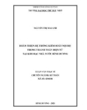 Luận văn Thạc sĩ Kế toán: Hoàn thiện hệ thống kiểm soát nội bộ trong thanh toán điện tử tại Kho bạc nhà nước Bình Dương