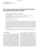 Báo cáo hóa học: ´ The L1-Version of the Cramer-von Mises Test for Two-Sample Comparisons in Microarray Data Analysis