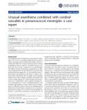 báo cáo khoa học: Unusual exanthema combined with cerebral vasculitis in pneumococcal meningitis: a case report