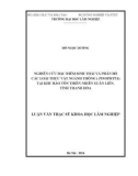 Luận văn Thạc sĩ Khoa học lâm nghiệp: Nghiên cứu đặc điểm sinh thái và phân bố các loài thực vật Ngành Thông (Pinophyta) tại Khu bảo tồn thiên nhiên Xuân Liên, tỉnh Thanh Hóa