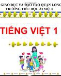 Bài giảng môn Tiếng Việt lớp 1 sách Cánh diều năm học 2020-2021 - Tuần 31: Kể chuyện Đi tìm vần “êm” (Trường Tiểu học Ái Mộ B)