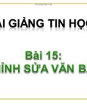 Bài giảng Chỉnh sửa văn bản - Tin học 6 - GV.H.Mạnh Tuấn