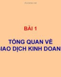 Bài giảng Giao dịch đàm phán - Bài 1: Tổng quan về giao dịch kinh doanh