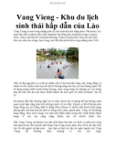 Vang Vieng - Khu du lịch sinh thái hấp dẫn của Lào