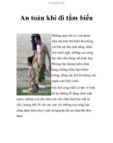 An toàn khi đi tắm biển