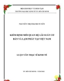 Luận văn Thạc sĩ Kinh tế: Kiểm định mối quan hệ lãi suất cơ bản và lạm phát tại Việt Nam