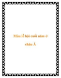 Mùa lễ hội cuối năm ở châu Á