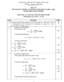 Đáp án đề thi tốt nghiệp cao đẳng nghề khóa 3 (2009-2012) - Nghề: Điện công nghiệp - Môn thi: Lý thuyết chuyên môn nghề - Mã đề thi: DA ĐCN-LT03