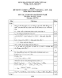 Đáp án đề thi tốt nghiệp cao đẳng nghề khóa 3 (2009-2012) - Nghề: Điện công nghiệp - Môn thi: Lý thuyết chuyên môn nghề - Mã đề thi: DA ĐCN-LT10