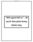 'Biết người biết ta' - Bí quyết đàm phán lương thành công