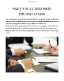 NGHỆ THUẬT ĐÀM PHÁN THƯƠNG LƯỢNG