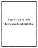 Thụy Sĩ - xứ sở thiên đường của du lịch sinh thái