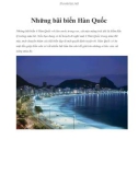 Những bãi biển Hàn Quốc