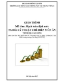 Giáo trình Hạch toán định mức (Nghề Kỹ thuật chế biến món ăn - Trình độ Cao đẳng): Phần 1 - CĐ GTVT Trung ương I