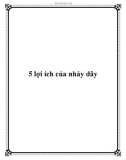 5 lợi ích của nhảy dây