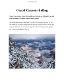 Grand Canyon về đông